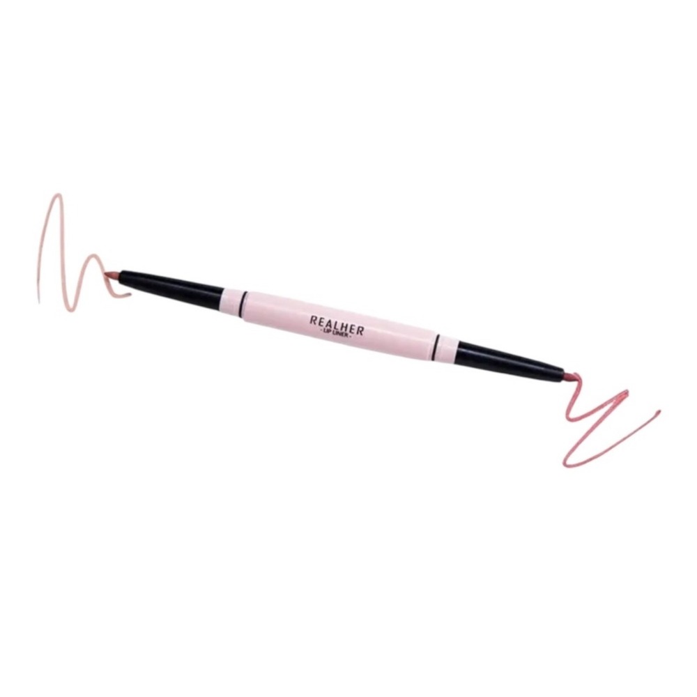 REALHER Nude‎ Pink Lip Liner Longwear Defining Duo Lip Pencil Makeup  BNIB